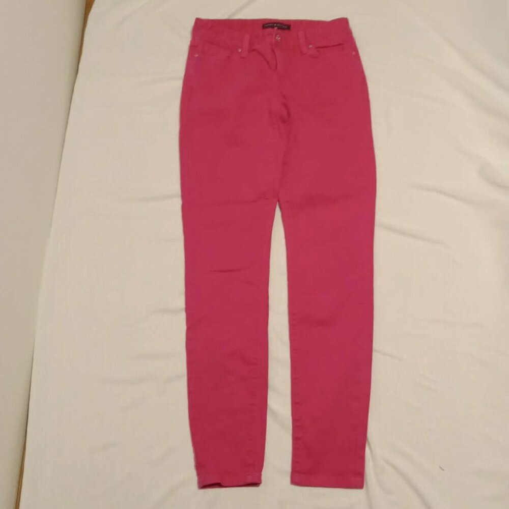 Tommy Hilfiger Straight Leg Jeans Fuschia Pink Casual Pants Skinny taille 0